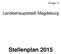 Landeshauptstadt Magdeburg. Stellenplan 2015