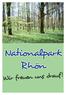 Nationalpark Rhön Wir freuen uns drauf!