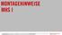 MONTAGEHINWEISE MHS I