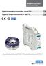 Operating instructions Betriebsanleitung. Digital temperature transmitter, model T15. Digitaler Temperaturtransmitter, Typ T15