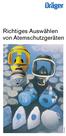 Richtiges Auswählen von Atemschutzgeräten
