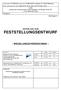 FESTSTELLUNGSENTWURF