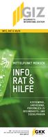 INFO, RAT & HILFE MITTELPUNKT MENSCH KOSTENFREI, UMFASSEND, PERSÖNLICH ZU GESUNDHEITS- UND SOZIALFRAGEN INFO, RAT & HILFE