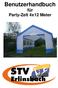 Benutzerhandbuch für Party-Zelt 4x12 Meter