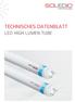 Technisches DaTenBlaTT. LED HIGH LUMEn TUBE