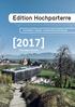 Edition Hochparterre. Architektur, Design, Landschaft und Planung [2017] Vorschau Herbst