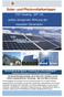 Solar- und Photovoltaikanlagen
