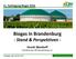 Biogas in Brandenburg - Stand & Perspektiven -