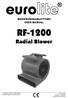 RF Radial Blower BEDIENUNGSANLEITUNG USER MANUAL. Für weiteren Gebrauch aufbewahren! Keep this manual for future needs!