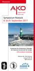 Symposium Rostock 8. bis 9. September 2017