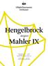 dirigiert Mahler IX Donnerstag, Uhr Sonntag, Uhr Elbphilharmonie Hamburg, Großer Saal