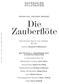 BAYERISCHE STAATSOPER WOLFGANG AMADEUS MOZART. Die. Zauberflöte. Eine deutsche Oper in zwei Aufzügen KV 620. Libretto Emanuel Schikaneder