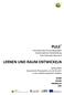 PULS + LERNEN UND RAUM ENTWICKELN. Intersektorales Forschungsprojekt Interdisziplinäre Weiterbildung Internationales Netzwerk