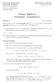 Lineare Algebra I. Probeklausur - Lösungshinweise
