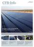 CFB-Info. Kompetenz im Bau und Management von Photovoltaikkraftwerken. BELECTRIC: Pioniere für die Energie der Zukunft. Kompetenz im Assetmanagement