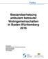 Bestandserhebung ambulant betreuter Wohngemeinschaften in Baden-Württemberg 2016