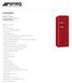 FAB30RR1. stil der 50 Jahre. Standkühlschrank mit Gefrierraum, Rot, Rechtsanschlag, Energieeffizienzklasse A++