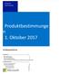 Produktbestimmunge n 1. Oktober 2017