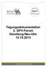 Tagungsdokumentation 2. GPV-Forum Günzburg/Neu-Ulm
