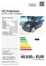 40.050,- EUR MwSt. ausweisbar. VW T6 Multivan 2.0TDi DSG Trendline. Preis: