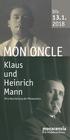 bis MON ONCLE Klaus und Heinrich Mann Eine Ausstellung der Monacensia