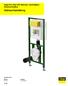 Viega Eco Plus-WC-Element, nachträglich höhenverstellbar. Gebrauchsanleitung. Viega Eco Plus ab 10/2012. de_de