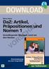 DOWNLOAD VORSCHAU. DaZ: Artikel, Präpositionen und Nomen 1. zur Vollversion. Grundlegende Übungen rund um den Ranzen. Maria Stens