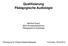 Qualifizierung Pädagogische Audiologie. Manfred Drach BDH-Bundesarbeitskreis Pädagogische Audiologie