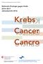 Nationales Krebsprogramm für die Schweiz. Nationale Strategie gegen Krebs Jahresbericht Krebs Krebs. CancerCancer.