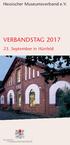 Hessischer Museumsverband e.v. VERBANDSTAG September in Hünfeld