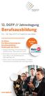 12. DGFP // Jahrestagung. Berufsausbildung Mai 2017 in Frankfurt am Main