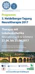 Programm: 3. Heidelberger Tagung Neuraltherapie 2017