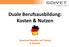 Duale Berufsausbildung: Kosten & Nutzen. Vocational Education and Training in Germany