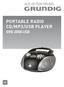 PORTABLE RADIO CD/MP3/USB PLAYER GRB 2000 USB