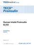 TECO Proinsulin. Human Intakt Proinsulin ELISA. Testanleitung Deutsch. Katalog No. TE /2016 TECOmedical Group, Switzerland