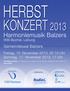 Harmoniemusik Balzers. Freitag, 15. November 2013, Uhr Sonntag, 17. November 2013, 17 Uhr