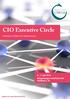 CIO Executive Circle. Führung im Zeitalter der Digitalisierung Juli 2016 Steigenberger Frankfurter Hof Frankfurt a. M.
