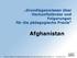 Grundlagenwissen über Herkunftsländer und Folgerungen für die pädagogische Praxis Afghanistan