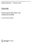 Philipp Sibbertsen Hartmut Lehne. Statistik. Einführung für Wirtschafts- und. Sozialwissenschaftler. 2., überarbeitete Auflage. 4^ Springer Gabler