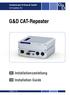 Guntermann & Drunck GmbH  G&D CAT-Repeater. Installationsanleitung Installation Guide A