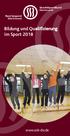 Bildung und Qualifizierung im Sport 2018