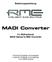 Bedienungsanleitung. MADI Converter. 6 x Bidirectional MADI Optical to BNC Converter