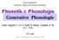 Phonetik & Phonologie Generative Phonologie