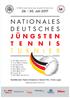 41. Nationales Deutsches Jüngsten-Tennisturnier Juli Westfälischer Tennis-Verband e.v. Bezirk OWL Kreis Lippe