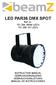LED PAR36 DMX SPOT Ref. nr.: : White LED s : UV LED s