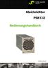 Gleichrichter PSR312. Bedienungshandbuch UM_PSR312_21TE_D_R6.0