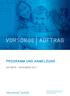 VORSORGE AUFTRAG PROGRAMM UND ANMELDUNG OKTOBER / NOVEMBER 2017