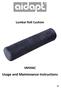 Lumbar Roll Cushion VM936C. Usage and Maintenance Instructions
