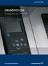 GRUNDFOS CUE. Grundfos CUE. Der vielseitige, wandmontierte Frequenzumrichter mit E-Pumpen-Funktionalität