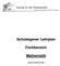 Schuleigener Lehrplan. Fachbereich. Mathematik